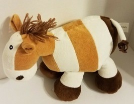  Beverly Hills Teddy Bear Co Plush Horse Pony Brown White Stuffed w/Rattle 2013 - £9.27 GBP