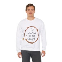 life is too short for bad coffee Unisex Heavy Blend™ Crewneck Sweatshirt - $27.70+