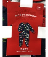 NWT Wondershop Baby Holiday Knomes Footed Pajamas Blue 3-6 Months Christmas - £7.79 GBP