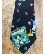 Vintage 1994 Nicole Miller Parker Bros Board Games Silk Tie Clue Monopol... - €63,70 EUR