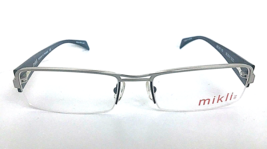 New Mikli by ALAIN MIKLI ML914 0022 56mm Men&#39;s  Silver Black Eyeglasses Frame - £125.85 GBP