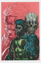 Stephen Platt SIGNED Marvel Comics X-Men Art Print ~ Wolverine Sabretooth Skull - $39.59