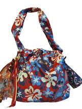 Disney Lilo & STITCH 3 Piece Travel Tote Bag Set Blue & Red Floral Design NEW - $68.55