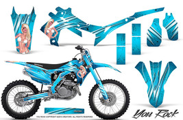 HONDA CRF 450 CRF450 2013-2015 GRAPHICS KIT CREATORX DECALS YOU ROCK BLU... - £201.31 GBP