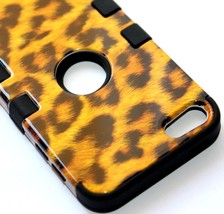 Ipod Touch 5Th 6Th 7Th Gen - Hard&amp;Soft Rubber Hybrid Case Brown Leopard ... - $18.77