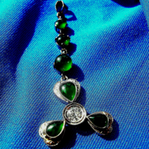 Antique Green Jade European Diamond Deco Pendant Victorian 14 Rose Gold ... - £5,755.03 GBP