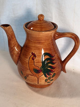 Pennsbury 8 Inch Red Rooster Coffee Pot With Lid Mint - £47.95 GBP