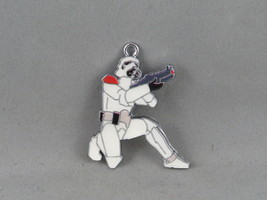 Star Wars Pendant - Kneeling Storm Trooper with Gun - Stamped Pendant - $15.00