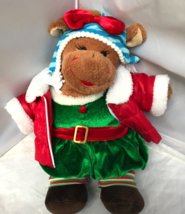 Build A Bear Plush Christmas HOLLY MOOSE 16&quot; Plush Bow Reindeer Full Outfit EUC - £23.84 GBP