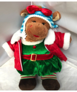 Build A Bear Plush Christmas HOLLY MOOSE 16&quot; Plush Bow Reindeer Full Out... - $40.27 CAD