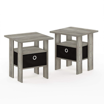 Andrey Set of 2 End Table / Side Table / Night Stand / Bedside Table Wi - $57.41