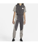 NIKE Jordan Essentials Women&#39;s Flight Suit  Jumpsuit DD7063 Gray Sz X-Sm... - £77.35 GBP