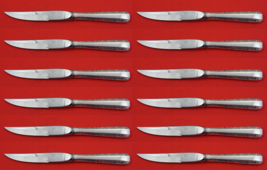 Candlelight by Towle Sterling Silver Steak Knife Custom Set 12 pcs 8 1/2&quot; - £648.75 GBP