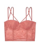 Victoria&#39;s Secret Very Sexy Corset Crop Top Pink Lace Bralette size 32C ... - $31.84 CAD