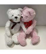 Macy&#39;s Bears Pink White Kiss and Tell Magnetic Plush Animal  Toys Valent... - £13.93 GBP