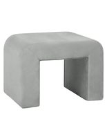 LeisureMod 26 Bench Upholstered in Velvet Boucle with Curved Waterfall ... - $199.71 CAD