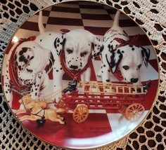 Danbury Mint ~ Puppy Brigade by Marty Roper Dalmatian Plate B7662 ~ Fire Capers - $26.18