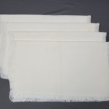 Vintage Farmhouse 4 Kitchen Placemats 16x13 Inch White - £5.21 GBP