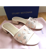 Stuart Weitzman Tammy Xtal Block Mesh &amp; Crystal Sandal Slide Sz 7M Rosew... - $2,760.21 MXN