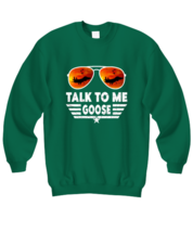 Jet Fighter Sweatshirt Talk To Me Goose Green-SS  - £22.02 GBP