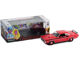 1971 Dodge Challenger R/T Bright Red with Black Stripes 1/18 Diecast Model Car b - £73.75 GBP