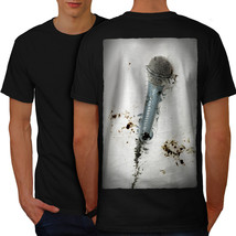 Singer Microphone Music Shirt Voice Technology Men T-shirt Back - $12.99