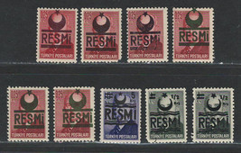 Turkey Very Fine Mint Never Hinged Overprinted &quot; Resmi &quot; Stamps Set - £0.87 GBP