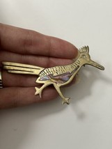 Vintage Taxco 925 Abalone Inlay Roadrunner Brooch Large - £18.61 GBP