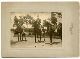 Cavalry Photo 3 Mounted Soldiers by Hansen Clark St Chicago Illinois 1910&#39;s - £125.03 GBP