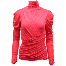 Isabel Marant Jalford Ruched Top In Neon Viscose Women Pink Size 4 - $124.45