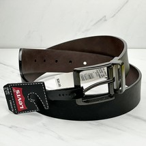 Levi&#39;s Black and Brown Reversible Faux Leather Belt Size Small S 30 32 Mens - £15.81 GBP