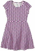 Purple Geo Print Cap Sleeve Dress: Stylish Casualwear for Girls (XS) - £15.14 GBP