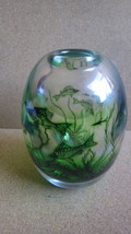 Vintage Orrefors Sweden Fish Graal Art Glass Vase #344-F Edward Hald - £664.92 GBP