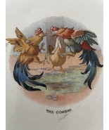 2 VTG.  Fighting Roosters Plates The Challenge, The Combat LaFrancaise P... - $277.96 MXN