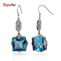 Minimalist Jewelry Fashion Solid 925 Sterling Silver Vintage Handmade Earrings A - £37.30 GBP