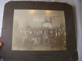 1900 Columbia University Debating Society Annual Banquet Antique Cabinet Photo - £28.48 GBP