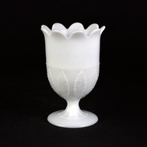 Bryce Walker Birch Leaf White Milk Glass Spooner, Antique Glass 1870 EAP... - $35.00