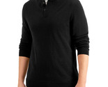 Club Room Men&#39;s Merino Wool Blend Solid Henley Sweater Navy Blue-Small - £17.64 GBP