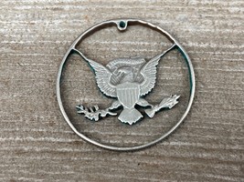Vintage Morgan Silver Dollar Cut Out Eagle Jewelry Pendant - £23.31 GBP