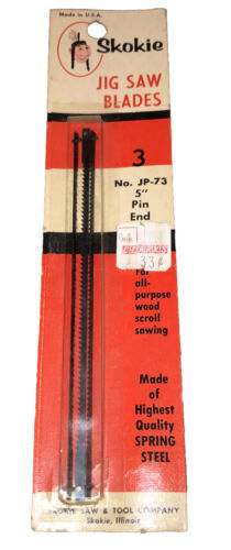 Skokie Vintage Jig Saw Blades Pack Of 3 No. JP-73 - $8.12