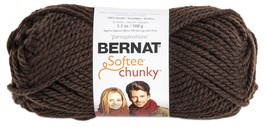 Spinrite Bernat Softee Chunky Yarn-Dark Taupe - $18.29