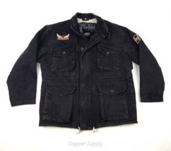 Denim Jacket L 90s Retro Style EFRO Style Cotton Warm Harley Davidson Pa... - $199.99