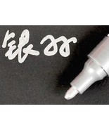 Oil Based Metallic SILVER PAINT MARKER Fine Point permanent Marking Pen ... - €18,20 EUR
