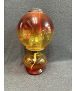 ANT/VTG P &amp; A Risdon Mfg. Co Danbury Ct Amberina Glass Globe Oil Hurrica... - £75.51 GBP