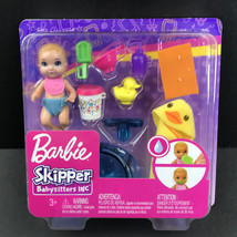Barbie Skipper Babysitters Inc Feeding and Bath-Time with Baby Playset Toy - £9.38 GBP