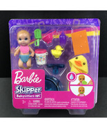 Barbie Skipper Babysitters Inc Feeding and Bath-Time with Baby Playset Toy - £9.32 GBP