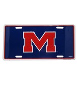 Ole Miss Mississippi Rebels &quot;M&quot; Football 6&quot;x12&quot; Aluminum License Plate Tag - $6.64 CAD
