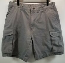 Men's Oleg Cassini Khaki Gray Cargo Cotton Shorts 36 - $14.84