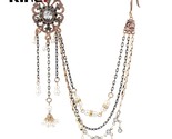 Flower earring link headdress india jewelry antique gold tassel earrings for women thumb155 crop