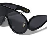 Futuristic Oversized Side Shield Lens Oval Visor Sunglasses Fashion Men ... - £11.56 GBP